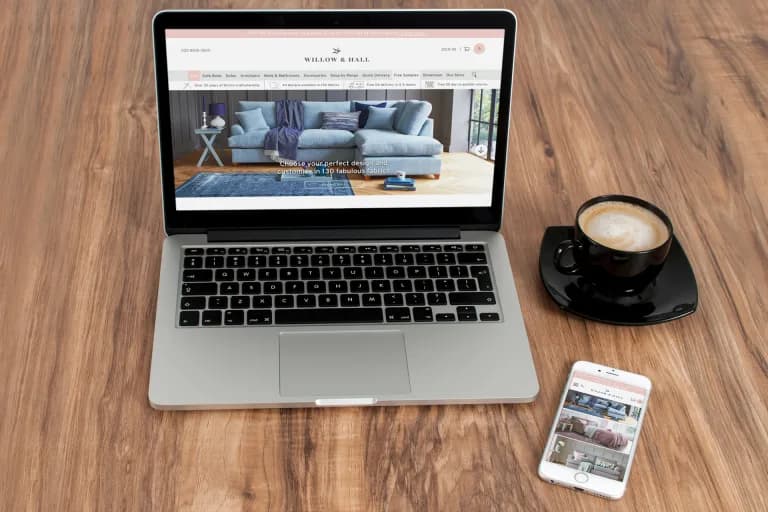 Willow & Hall (E-commerce) – Handmade Luxury British Sofas & Beds